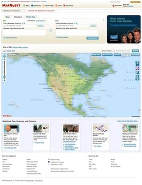 MapQuest beta version has a cleaner, simpler look