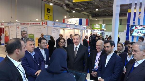 Ilham Aliyev Visits Iran Pavilion in Bakutel 2017